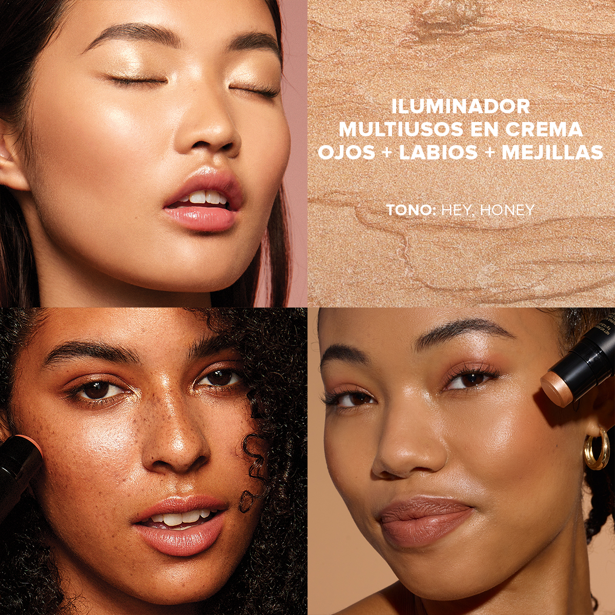 NUDIES ALL OVER FACE COLOR GLOW (ILUMINADOR FACIAL)